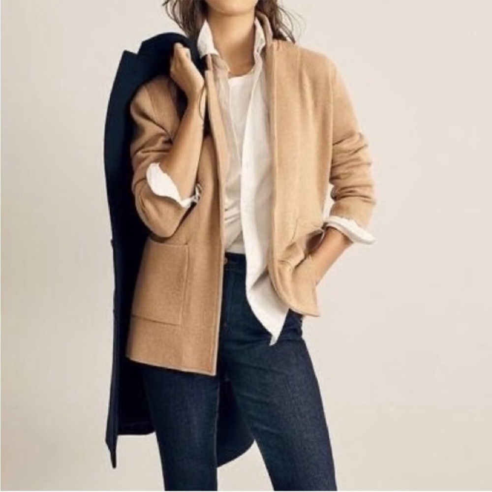 J.Crew 365 Women Sophie Open Front Sweater Blazer Cardigan Wool Blend Small - Picture 4 of 14